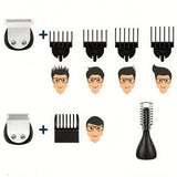 Recortador de barba para hombre, inalámbrico, para bigote, nariz, orejas, rostro, kit de aseo todo en uno, recargable por USB y con pantalla LED (1 juego)