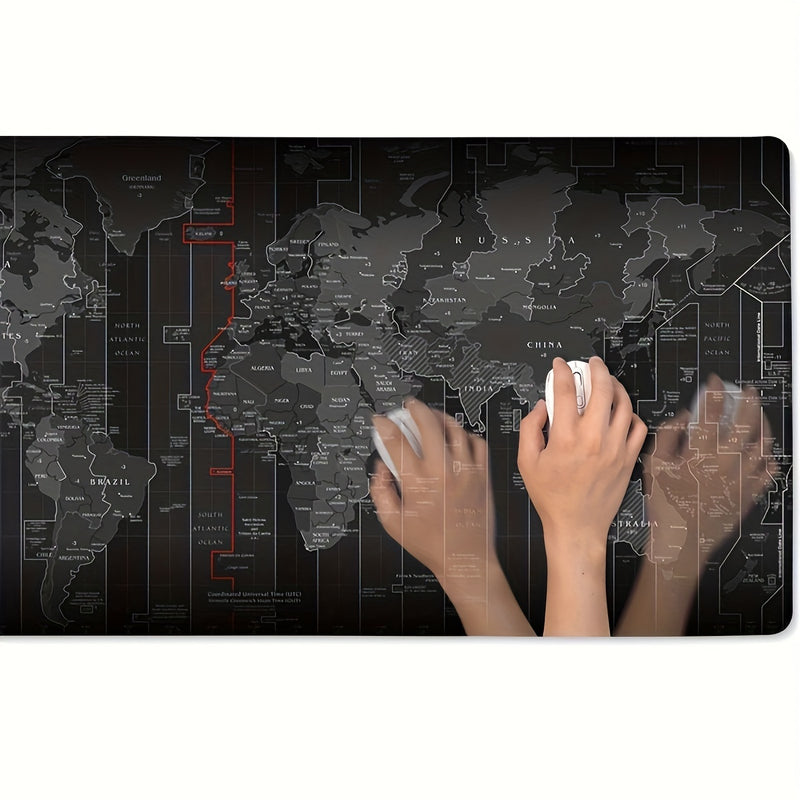 Water-Resistant Large Gaming Mouse Pad with Stitched Edges, 1PC Extended Thick Rubber Desk Mat with Non-Slip Base, Washable Mousepad