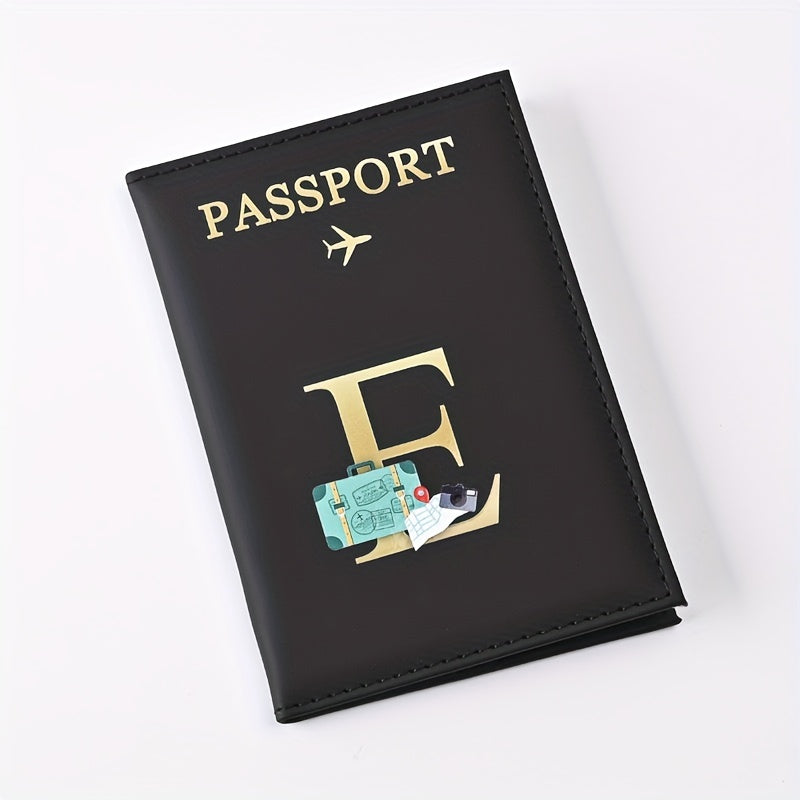 Creative Color Printing Letter Faux Leather Multi-Functional Passport Holder SIM Card ID Holder