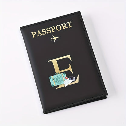 Creative Color Printing Letter Faux Leather Multi-Functional Passport Holder SIM Card ID Holder