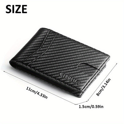 Men's Wallets Slim Bifold RFID Blocking Card Holder With 2 ID Window, Credit Card Holder Money Clips