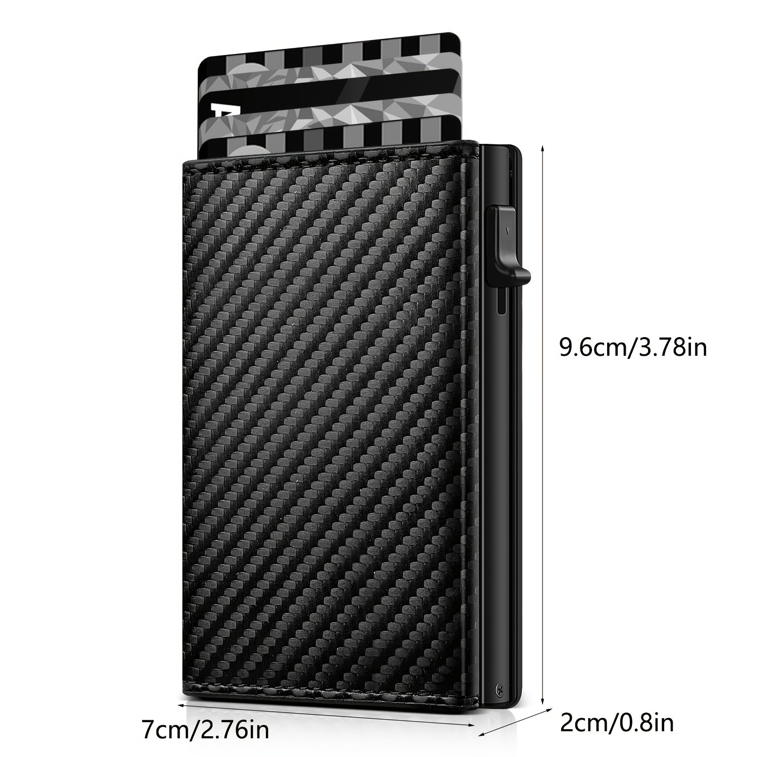 Men's Anti-theft Wallet, RFID Blocking Credit Card Holder With Zipper Coin Pocket, Automatic Pop-up Card Holder Money Clip, Ideal Gift For Men