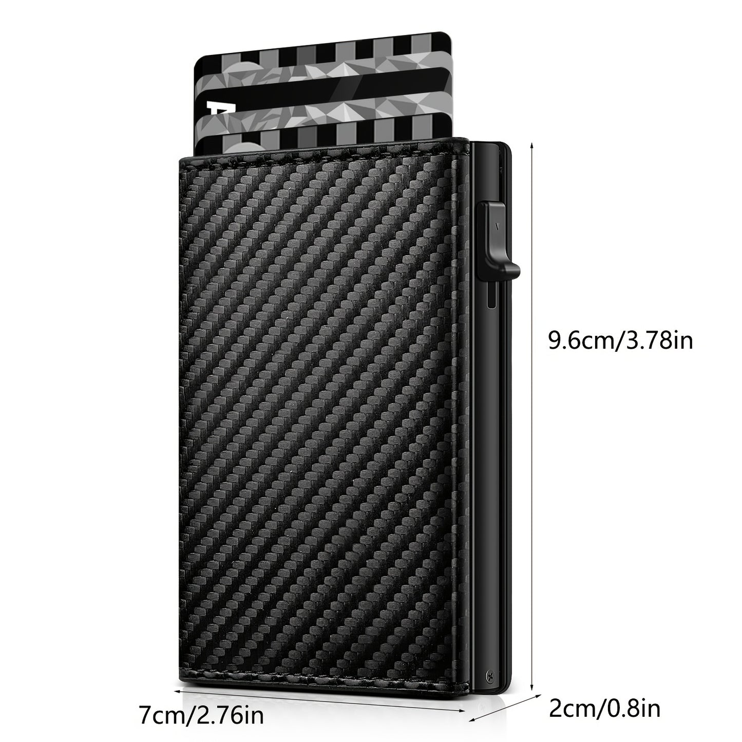 Men's Anti-theft Wallet, RFID Blocking Credit Card Holder With Zipper Coin Pocket, Automatic Pop-up Card Holder Money Clip, Ideal Gift For Men