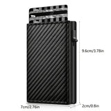 Men's Anti-theft Wallet, RFID Blocking Credit Card Holder With Zipper Coin Pocket, Automatic Pop-up Card Holder Money Clip, Ideal Gift For Men