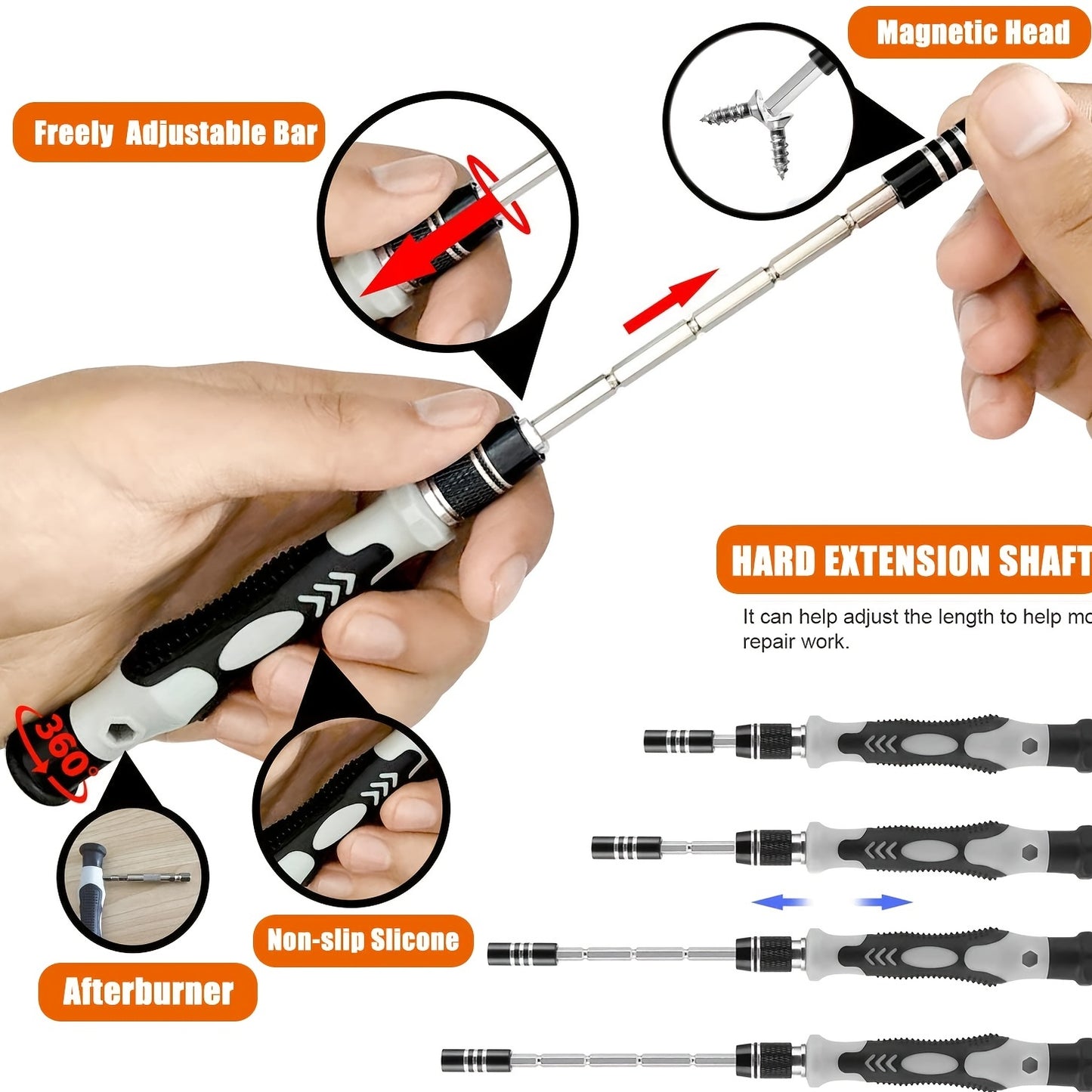 115pcs/set Cell Phone Kit/ Car Precision Screwdriver Repair Tool Kit, Multi-function Electronic Screwdriver Set, Watch Mobile Phone Disassembly Repair Screwdriver Tools (Black)