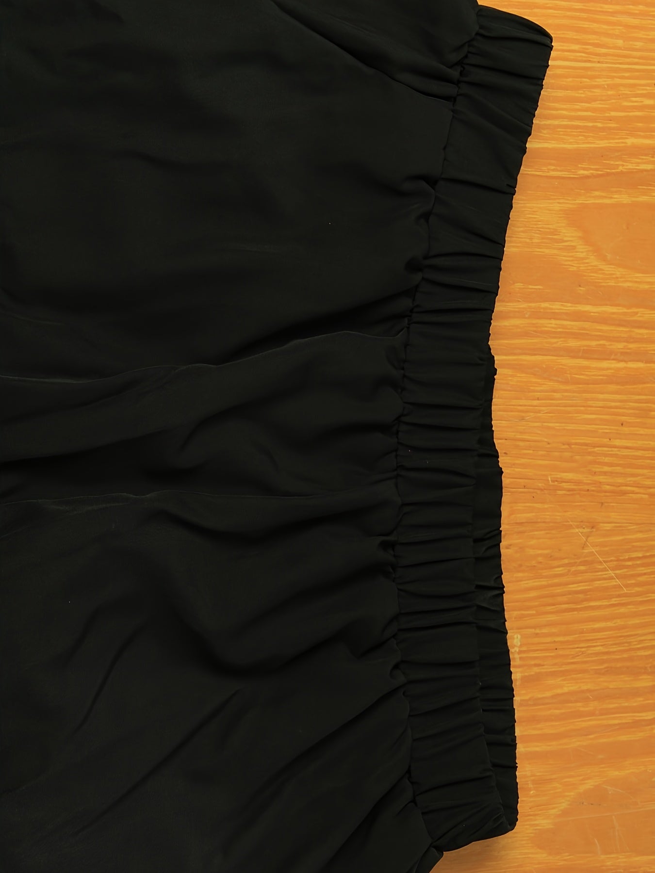 Plus Size - 2pcs Plus Size Wide-Leg Culottes - Casual High-Waist Pants with Elastic Waistband, Non-Stretch Fabric, Solid Color, Relaxed Fit for Spring/Summer/Fall, Casual Attire|Elastic Waistband Pants|Nonstretch Fabric