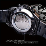 F0RSINING Men's Automatic Mechanical Watch with Calendar - Stainless Steel Band, Zinc Alloy Case, Business Style