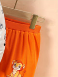 Popular Autumn and Winter Set for Boys Featuring a Hoodie and Sweatpants with a Lion Print, Designed for Targeted Development, for Outdoor