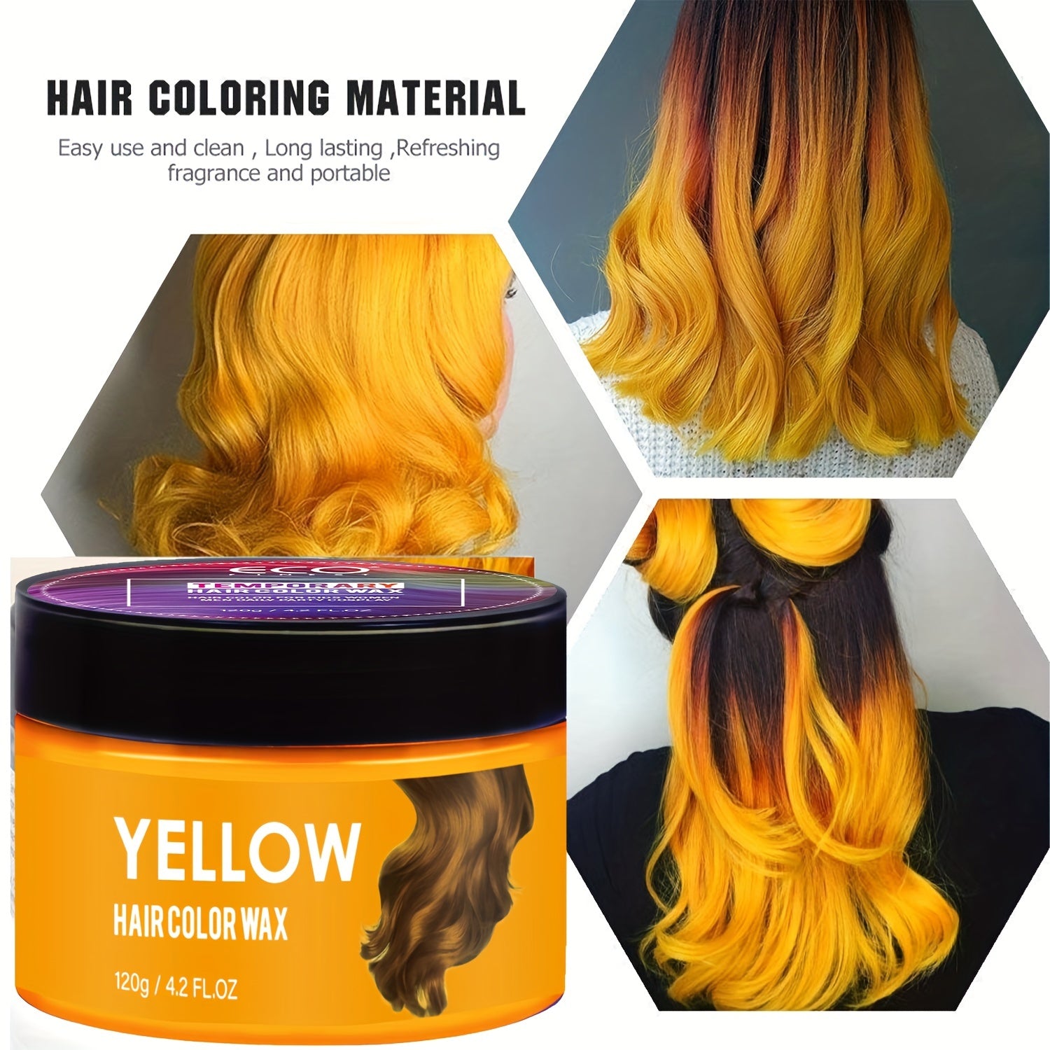 5-Pack Hair Color Wax Set: Create Vibrant Holiday Hair with Easy-to-Use Cream - Includes 5 Colors for Matching Freedom
