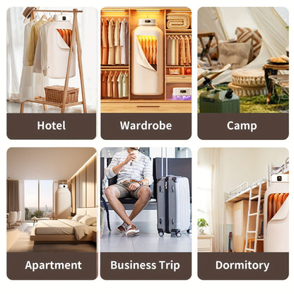 Compact Mini Clothes Dryer - Portable Dryers with Remote Control, 2-Speed Adjustment, 1-8 Hours Timing, Foldable Design for Travel, Apartment, RV, Dorm - Space-Saving, Energy-Efficient, and Quiet Operation