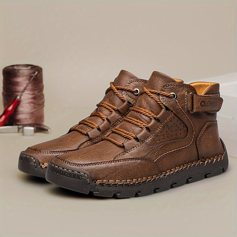 CLOHOO Men's High-Top Casual Sneakers - Comfortable, Non-Slip Rubber Sole, Lace-Up Shoes for Outdoor & Casual Attire