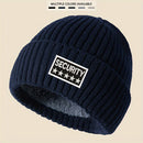 Gorro de punto bordado unisex de seguridad - Gorro de invierno acanalado, suave y cálido, de acrílico, con forro polar para hombre y mujer.