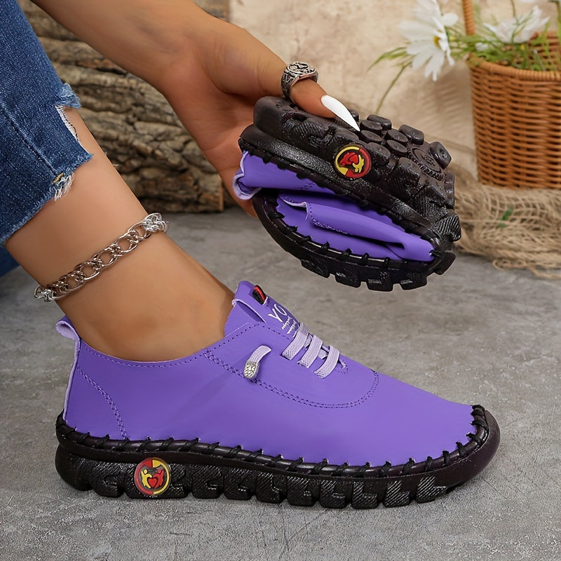Women's Solid Color Casual Sneakers, Slip On Lightweight Soft Sole Walking Shoes, Comfort Low-top Daily Footwear (plus size)