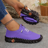 Women's Solid Color Casual Sneakers, Slip On Lightweight Soft Sole Walking Shoes, Comfort Low-top Daily Footwear (plus size)