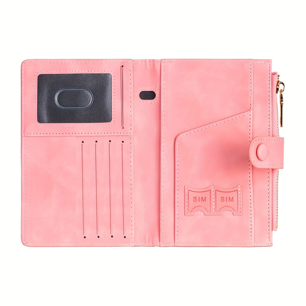 Cartera de viaje antirrobo RFID de moda: espaciosa y segura, con cierre de cremallera. Ideal para pasaporte, tarjetas bancarias, tarjetas de crédito, fotos, DNI, tarjetas SIM y cambio. Ideal para salir, regalar y para personas con problemas.