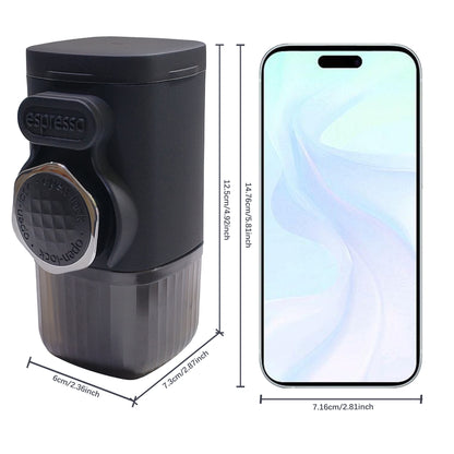 A Portable Coffee Maker with Rich Cream, a Two-In-One Machine for Capsules And Coffee Grounds, Requires No Electricity, Is Compact And Lightweight, Perfect for Travel, Cars, Desks, And Home Use, Making It a Practical Holiday