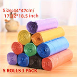 5 rollos de 100 bolsas de basura desechables: ¡la opción perfecta para limpiar el hogar, la cocina, la oficina y el restaurante! Regalo de Halloween y Navidad.