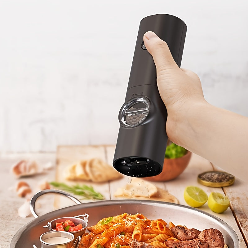 1pc Electric Salt And Pepper Grinder With Adjustable Coarseness Refillable, Pepper Mill, Battery Powered, Kitchen Automatic Grinder, Kitchen Gadgets