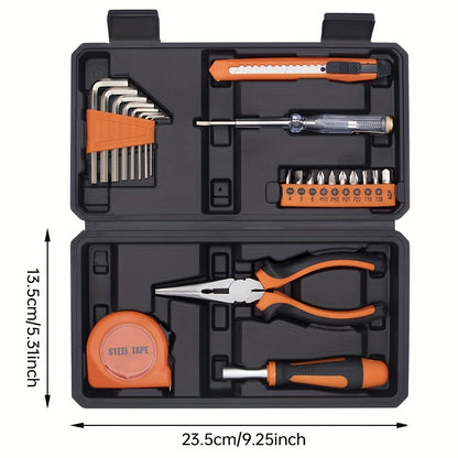 15Pcs/23Pcs Repair Tool Kit Manual Tool Box Set Hardware Tool Multifunctional Home Repair Household Combination, Perfect for Daily Home Decoration Garden Repair