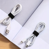 300cm Black Nylon Cable Organizer Roll - Versatile Cord Management for Travel, Outdoor & Home Use with Hook and Loop Fastening Straps