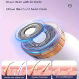 Kit de depilación eléctrica 3 en 1 para mujer: recortadora facial recargable por USB, recortadora de vello nasal, depiladora corporal completa, regalos para mujeres