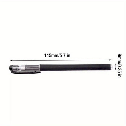 Bolígrafos negros de escritura suave de 0,5 mm: ideales para estudiantes y oficinas, firmas comerciales y exámenes. Bolígrafo redondo.