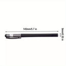 Bolígrafos negros de escritura suave de 0,5 mm: ideales para estudiantes y oficinas, firmas comerciales y exámenes. Bolígrafo redondo.