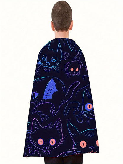 Kids' Halloween Superhero Cape - Storytelling Cloak for Boys & Girls, Perfect for Parties & Dress-Up, Polyester, Hand Washable (3-6 Years)