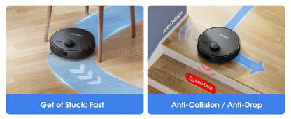 Robot Vacuum And Mop Combo 5000Pa, Lubluelu L15 Robot Vacuum, Auto-Charging, 5 Maps, 30 No-go Zones, WiFi/App, 3in 1 Robot Vacuum Cleaner for Pet Hair Carpet Hard Floor