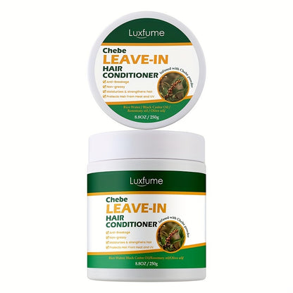 Chebe Leave In Conditioner with Castor oil, Thickening Strengthening Chebe Butter, Chebe Powder, Chebe Oil, Best for Split Ends/Dry/Damaged Hair