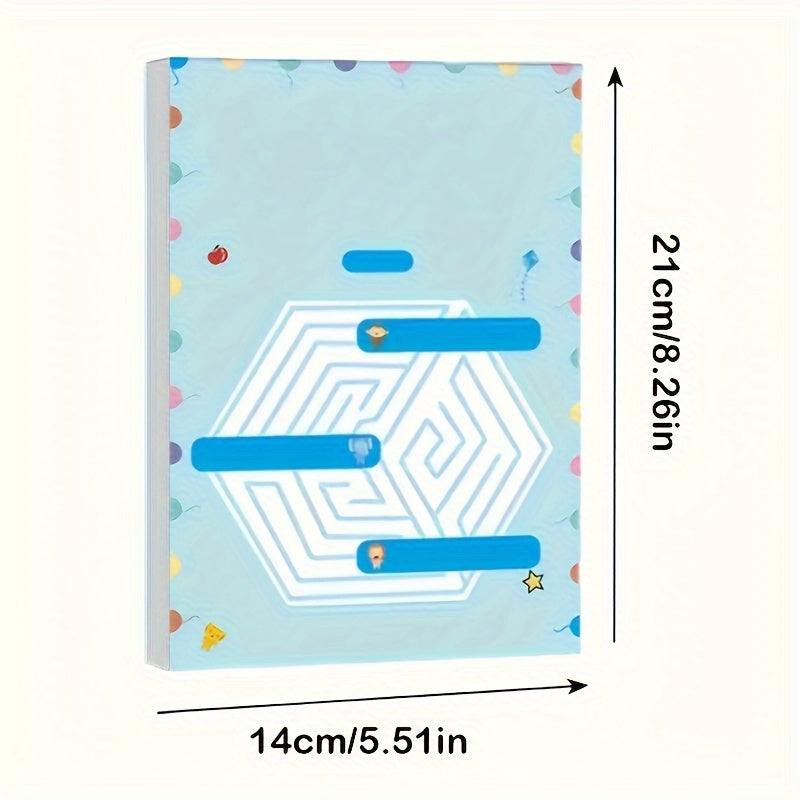 192-Pattern Focus Maze Activity Workbook, Educational Puzzle for Cognitive Development &amp; Concentration, Student Brain Training Game Book, Ideal for Holiday, Halloween, Christmas Gifts - Paper Material