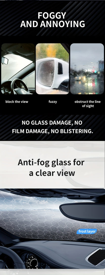 LRBBK 120ml Anti-Fog Wiper for Car Windshields, Universal Model, Nano Film Technology, Easy Sponge Application, Effective Glass Anti-Fog Solution
