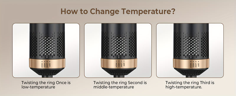 UKLISS 5-in-1 Hot Air Styler Brush Set with Airflow Curler, Round Brush, Straightener, Dryer Attachments, 220V, European Plug, 800W, Non-Battery Operated Multi-Function Hair Styling Tools