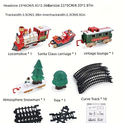 Deluxe Electric Christmas Train Set - Diecast Model Railroads with Realistic Details, Educational Toy for Youngsters, Perfect Gift for Holidays like Christmas, Halloween, and Thanksgiving