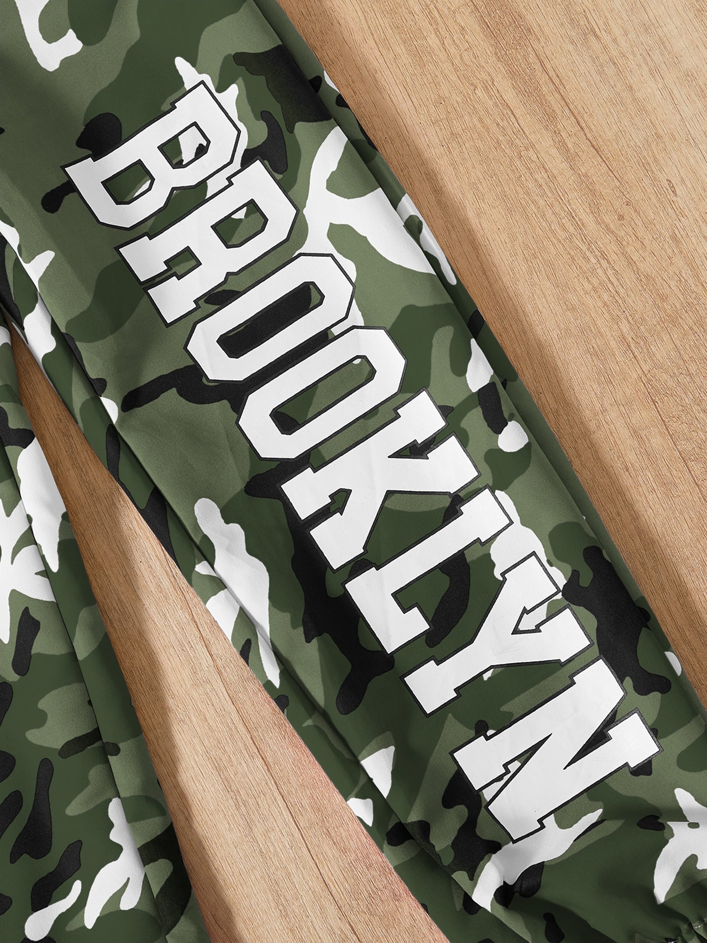 Girls' 3pcs Trendy Outfit Set: Hooded Crop Top, Letter Print Vest & Camo Joggers - Machine Washable Polyester Blend for Fall/Winter, Perfect for Outdoor