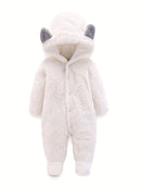 Abrigos de invierno unisex para bebés, mono con capucha para recién nacidos, monos de nieve, aptos para uso en interiores y exteriores.