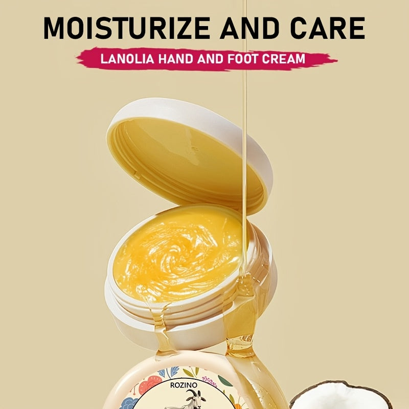 Lanolin Cream for Cracked Hands And Feet, Rich in Lanolin And Hyaluronic Acid, Deeply Moisturizes, Says Goodbye to Cracked And Dry Hands And Feet in Winter, Long-Term Use Makes The Skin of Hands And Feet Soft, Smooth, Moistur