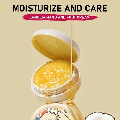 Lanolin Cream for Cracked Hands And Feet, Rich in Lanolin And Hyaluronic Acid, Deeply Moisturizes, Says Goodbye to Cracked And Dry Hands And Feet in Winter, Long-Term Use Makes The Skin of Hands And Feet Soft, Smooth, Moistur