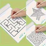 192-Pattern Focus Maze Activity Workbook, Educational Puzzle for Cognitive Development &amp; Concentration, Student Brain Training Game Book, Ideal for Holiday, Halloween, Christmas Gifts - Paper Material