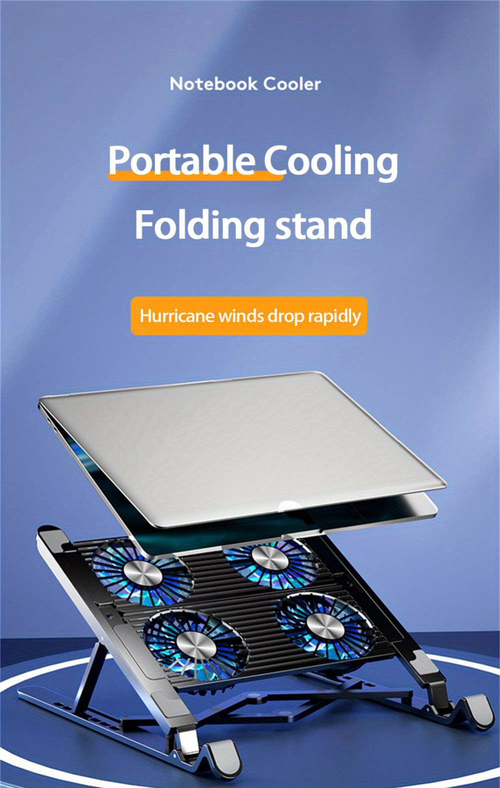 Foldable Laptop Radiator And Holder, Cooling Pad Bracket With Silent Fan For Macbook Tablet Notebook Stand Table For Laptop Accessories