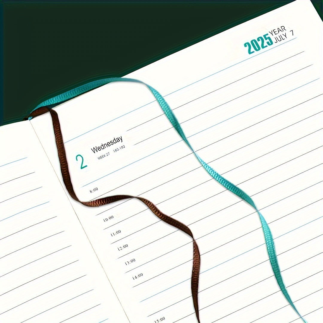 Cuaderno planificador diario QS 2025: organizador de gestión del tiempo de 365 días con resúmenes semanales y mensuales, y recordatorios de autodisciplina para una planificación de vida eficiente.