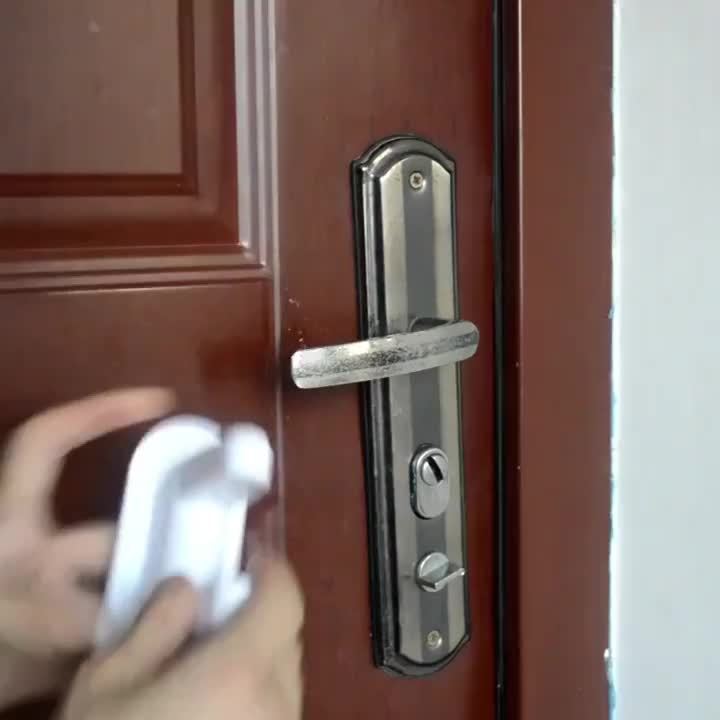 1 manija de bloqueo de protección de apertura de puerta de seguridad, cerradura de seguridad antirrobo, ¡no se requieren herramientas!