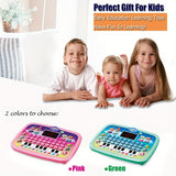 Kids Tablet Toddler Learning Pad With LED Screen Teach Alphabet Numbers Word Music Math Early Development Interactive Electronic Toy For Boys &amp; Girls (Battery Not Included) Halloween Christmas Gift