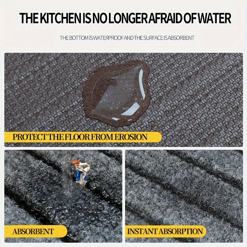 1 alfombra de cocina, antideslizante, resistente al aceite, impermeable, fácil de mantener, ideal para cocina, baño, entrada, balcón, decoración del hogar, regalo.