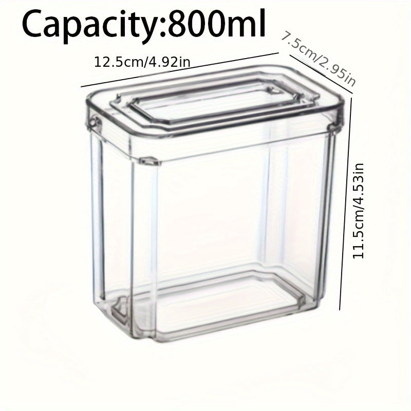Stackable Refrigerator Organizer Bins with Lids - BPA-Free Leakproof Clear PP Storage Containers - Airtight Meal Prep System - Reusable, Stackable Kitchen Organizing Boxes for Fruits, Vegetables, Meats, Grains - Essential for