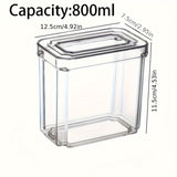 Stackable Refrigerator Organizer Bins with Lids - BPA-Free Leakproof Clear PP Storage Containers - Airtight Meal Prep System - Reusable, Stackable Kitchen Organizing Boxes for Fruits, Vegetables, Meats, Grains - Essential for