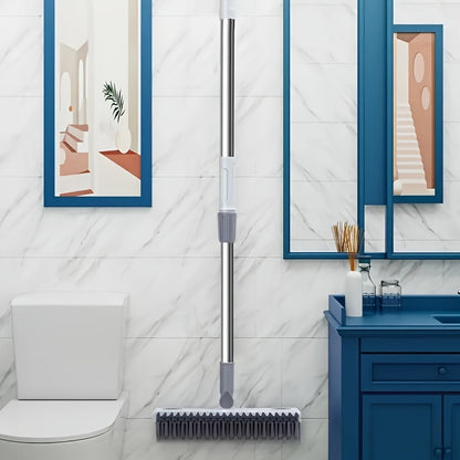 Multi-Surface Scrub Brush with Built-in Liquid Dispenser - 1 Pack Extendable Tile and Bathroom Scrubber for Comfortable Cleaning, Non-Electric Manual Operation, Ideal for Living Room, Toilet, Kitchen, Wall, and Floor