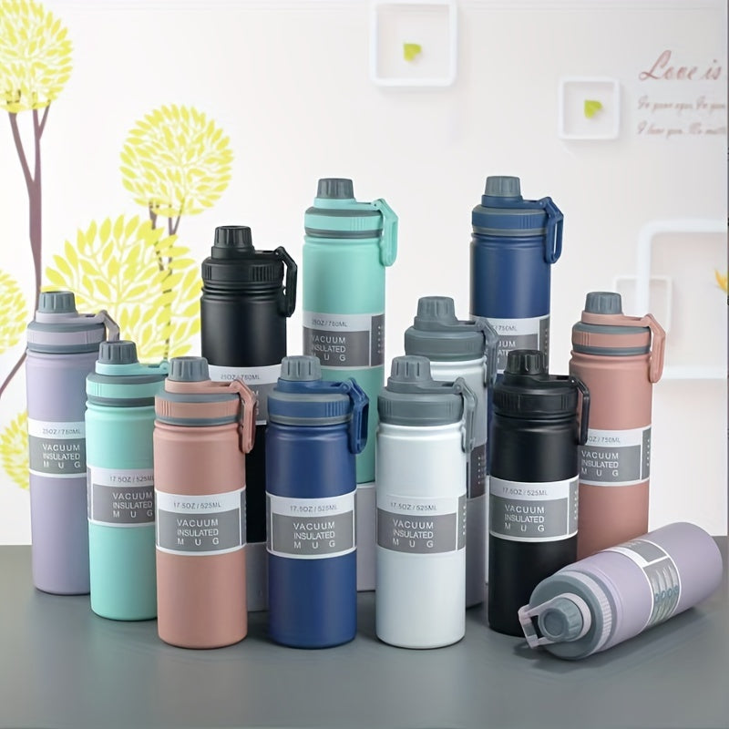 Stainless Steel Insulated Water Bottle - Large Capacity, Portable & Leakproof for Outdoor Activities, Camping, Hiking, Driving - Ideal Gift
