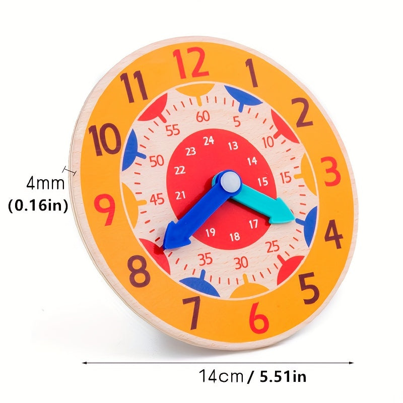 Wooden Educational Clock, Students' Clock Model, Digital Clock Toy, Children's Time Learning Toy Christmas, Halloween Gift