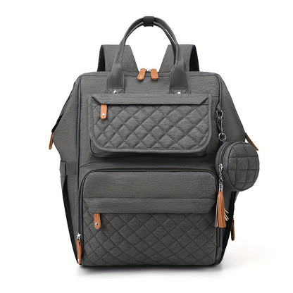 Mochila de gran capacidad, multifuncional, portátil, para mamá, con compartimentos múltiples para guardar biberones y pañales.